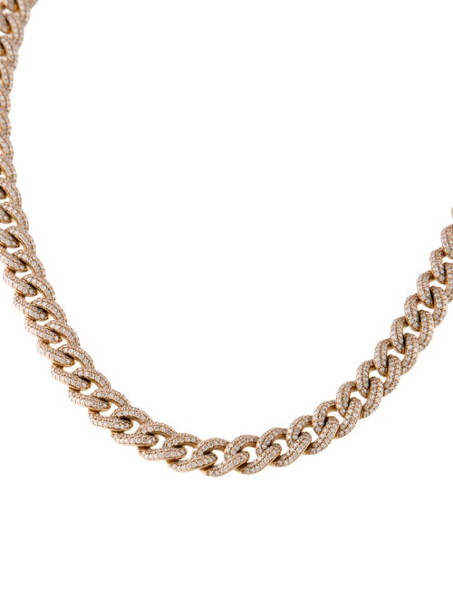 Necklace 18K 7.60ctw Diamond Curb Link Collar Necklace