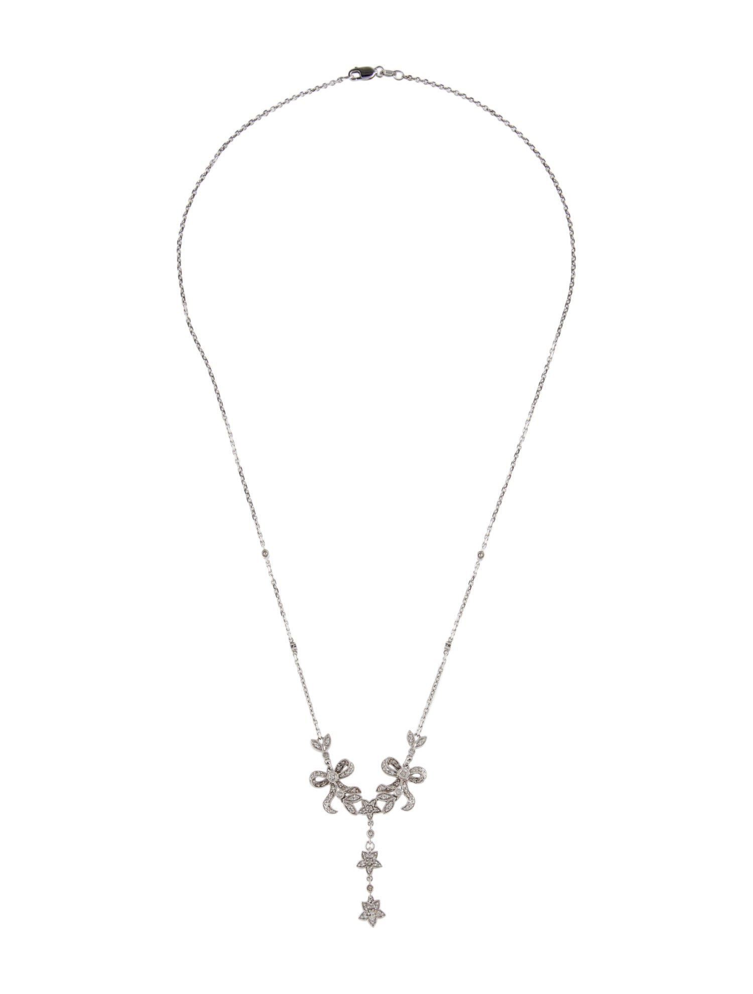Necklace 14K Diamond Drop Pendant Necklace