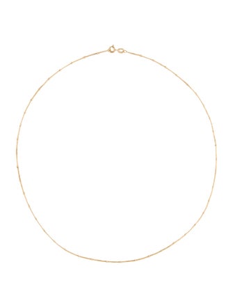Necklace 14K Bead Station Chain Necklace