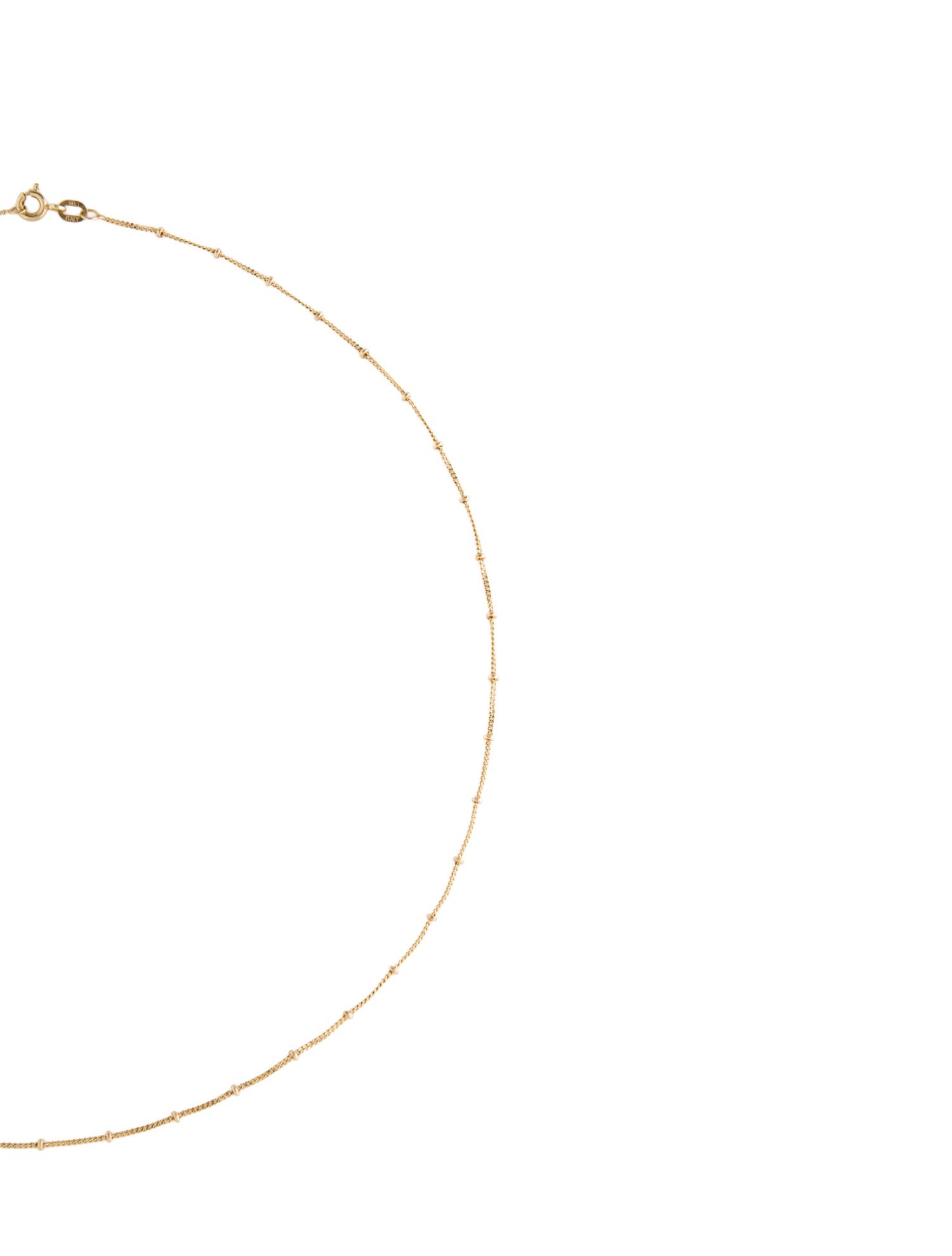 Necklace 14K Bead Station Chain Necklace