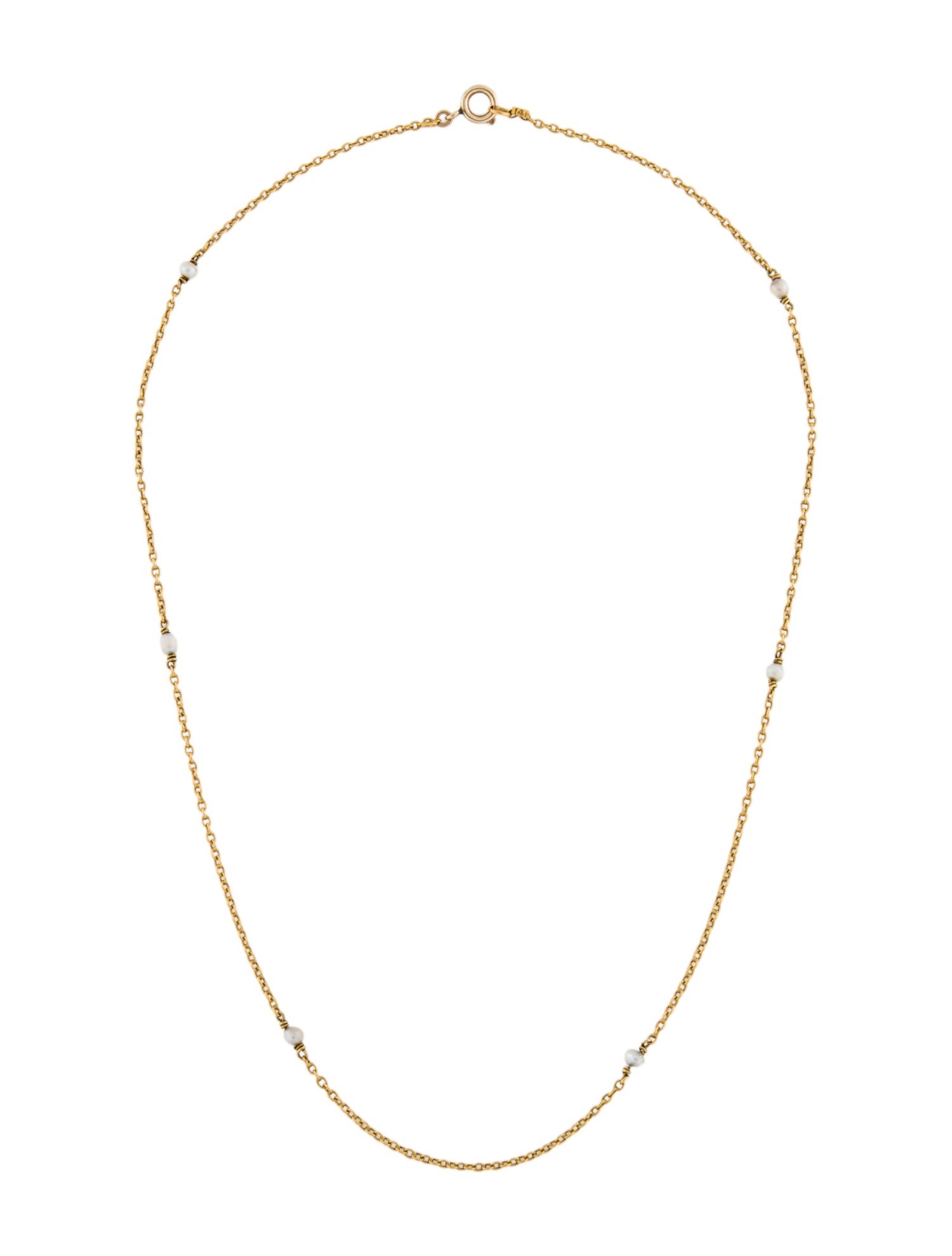 Necklace 14K Pearl Chain