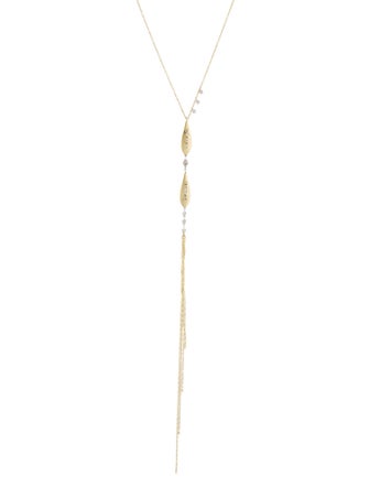 Necklace 14K Diamond Fringe Drop Lavalier Necklace