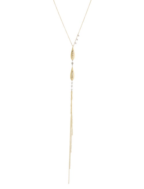 Necklace 14K Diamond Fringe Drop Lavalier Necklace