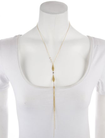 Necklace 14K Diamond Fringe Drop Lavalier Necklace