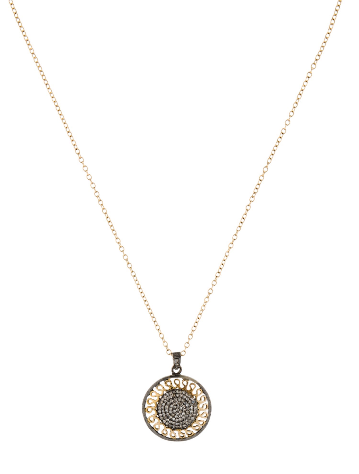 Necklace Diamond Circle Pendant Necklace