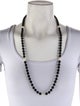 Necklace 14K Pearl & Onyx Bead Necklace