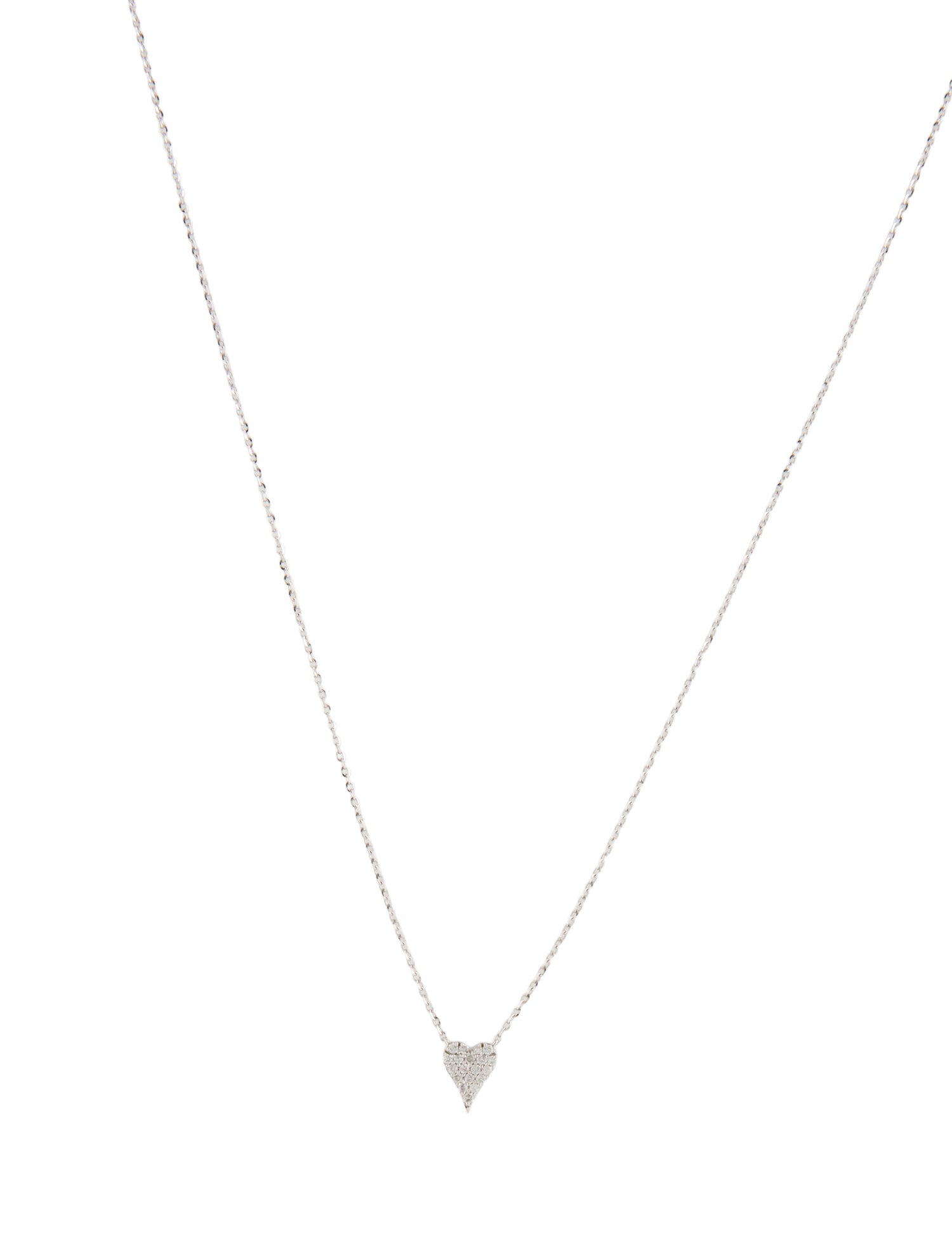 Necklace 10K Diamond Heart Pendant Necklace