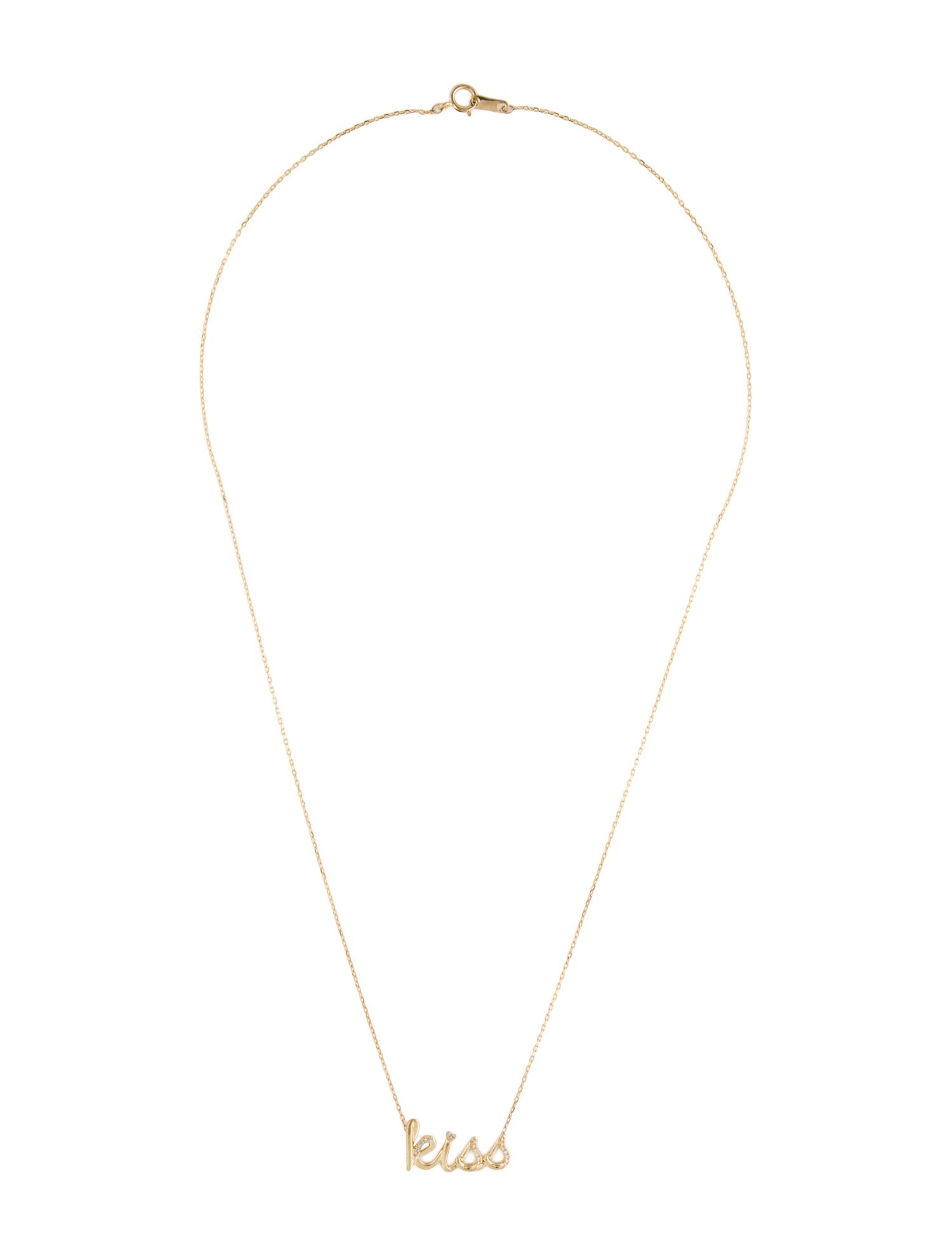Necklace 10K Diamond 'Kiss' Pendant Necklace