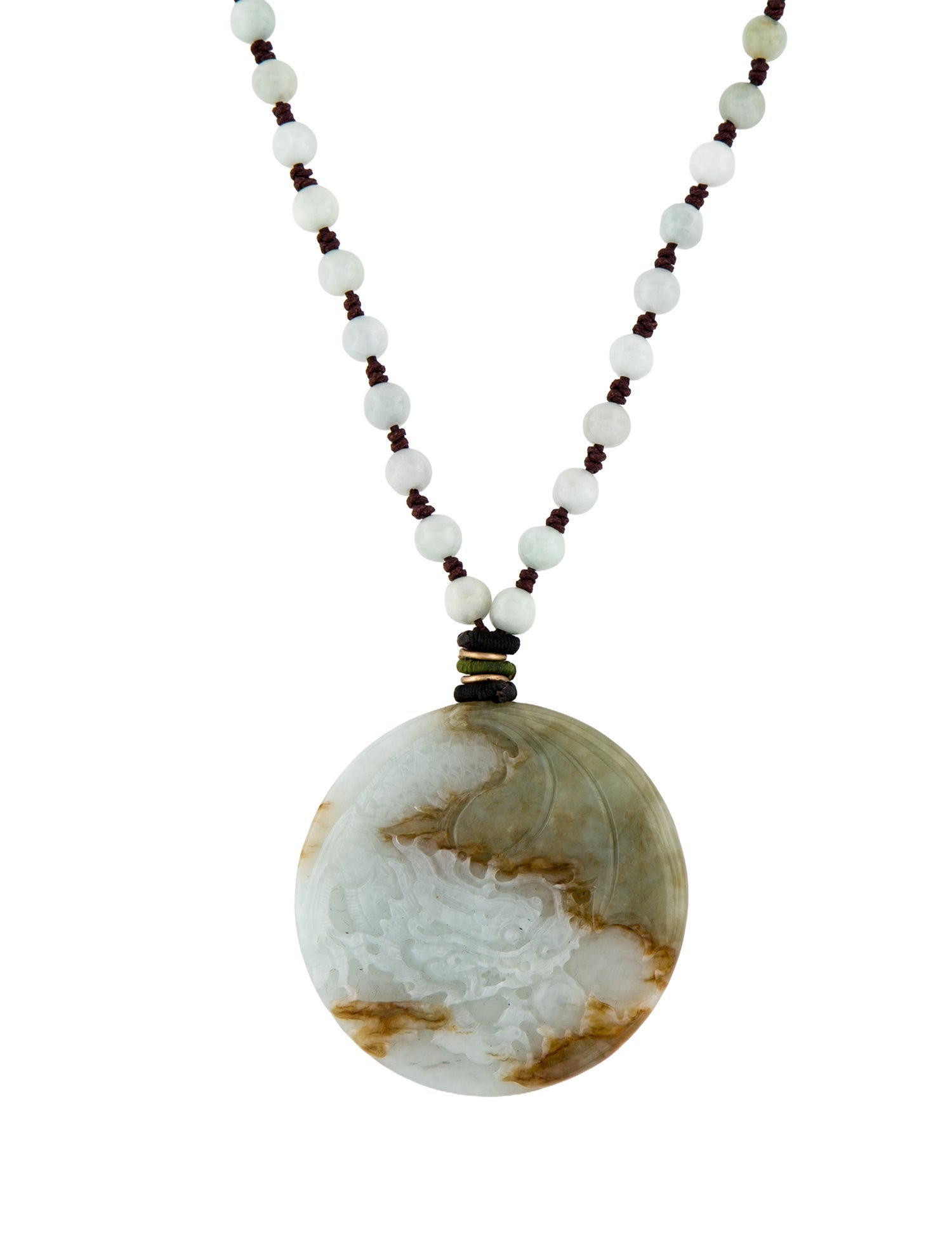 Necklace 14K Jadeite Pendant Necklace