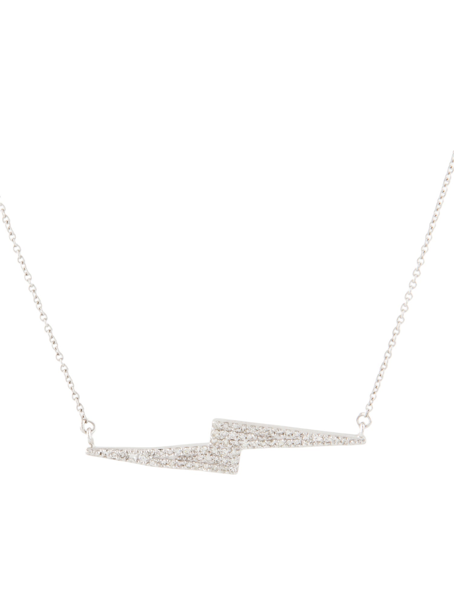 Necklace 14K Diamond Lightening Pendant Necklace