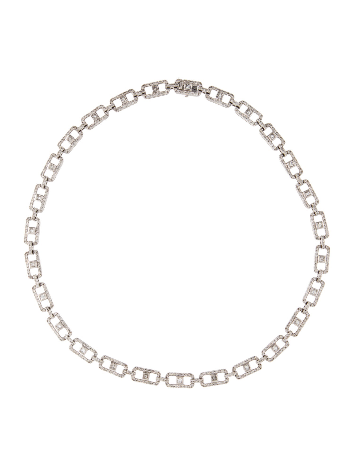 Necklace 14K 6.80ctw Diamond Link Chain Necklace