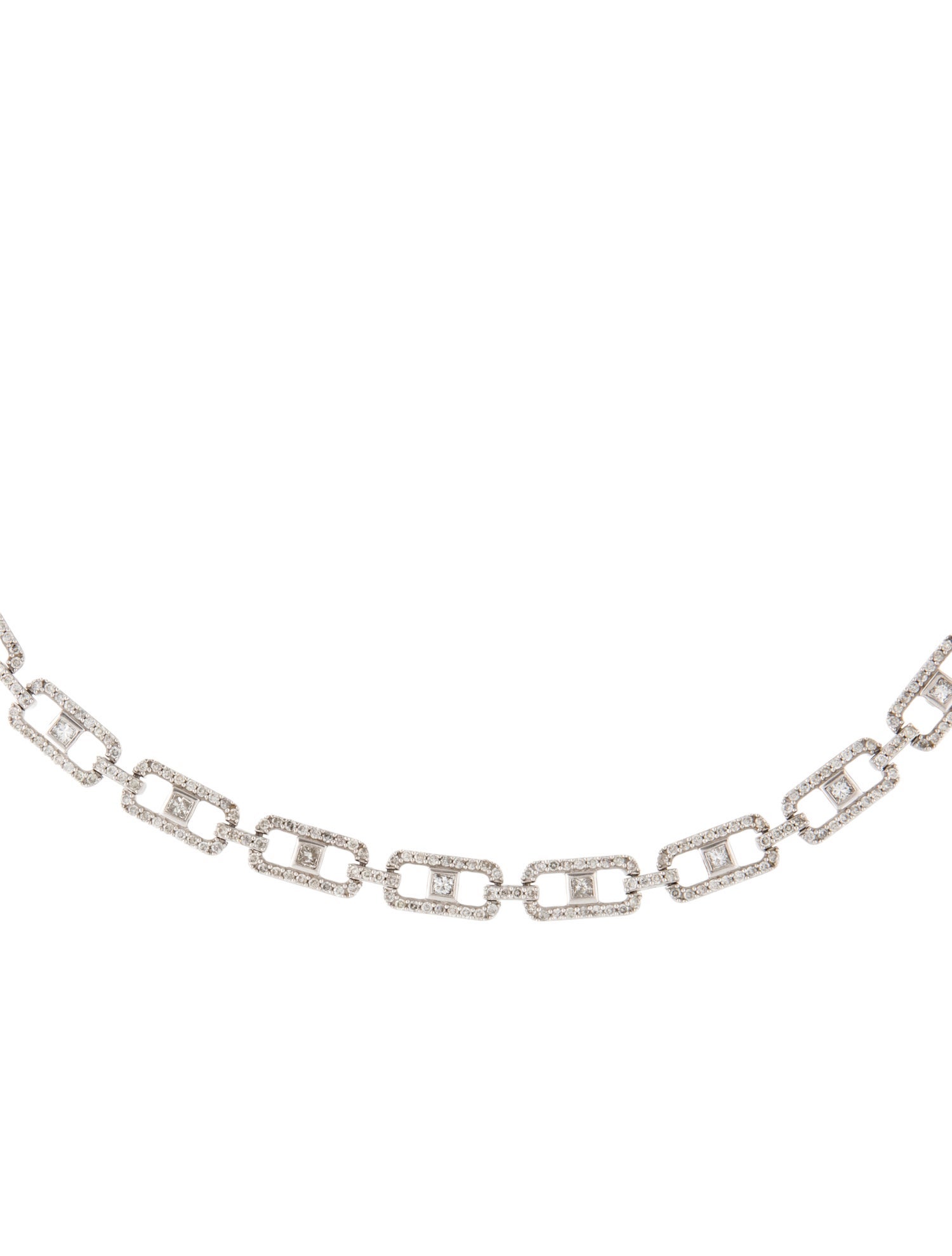 Necklace 14K 6.80ctw Diamond Link Chain Necklace