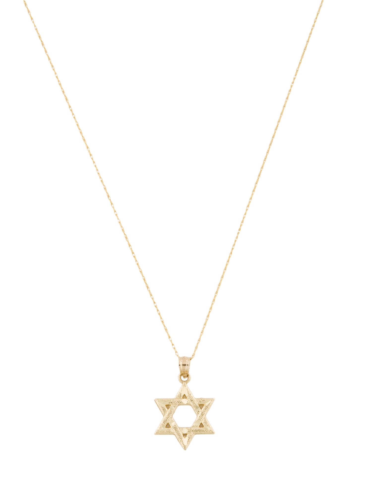 Necklace 14K Star of David Pendant Necklace
