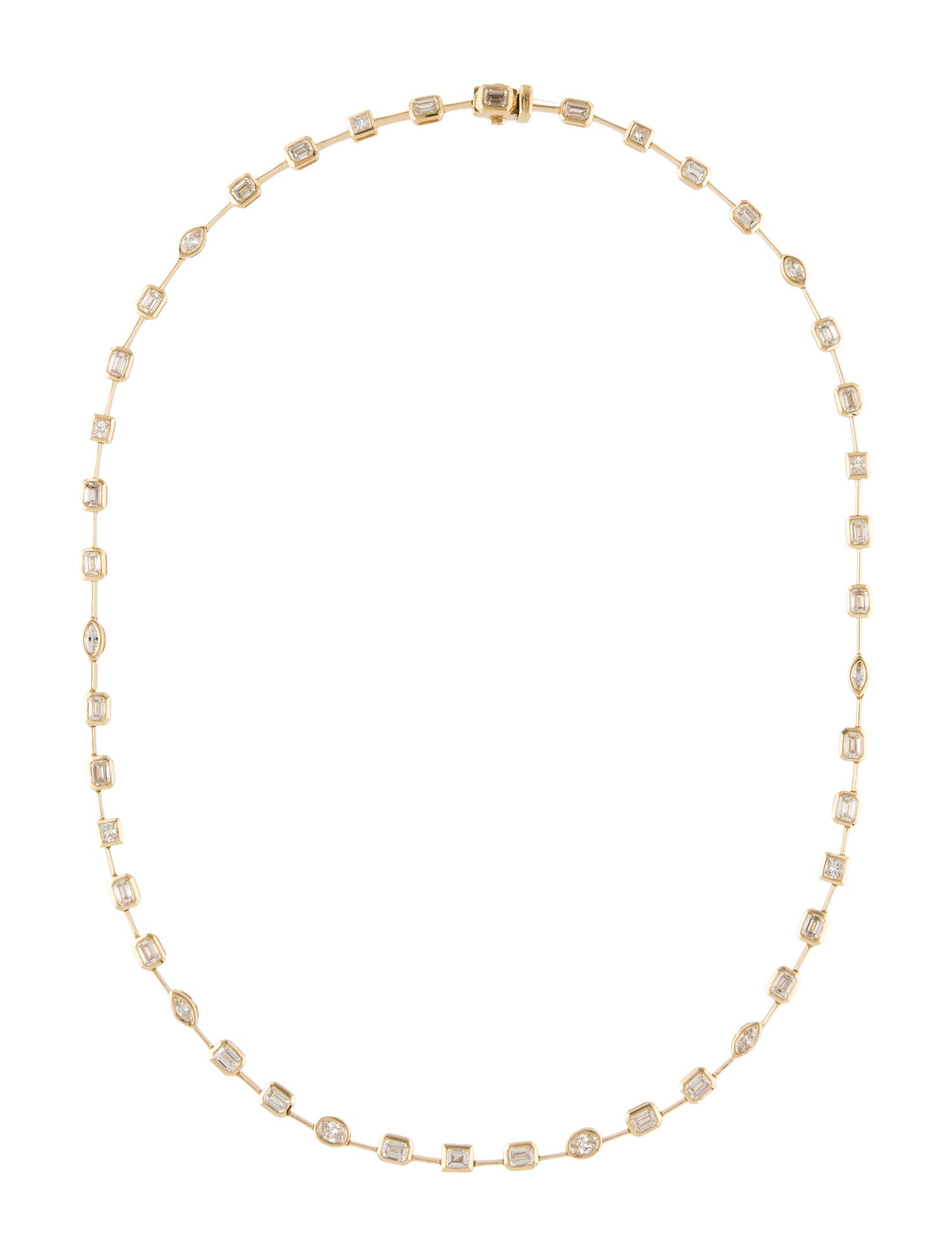 Necklace 18K 5.46ctw Diamond Station Necklace