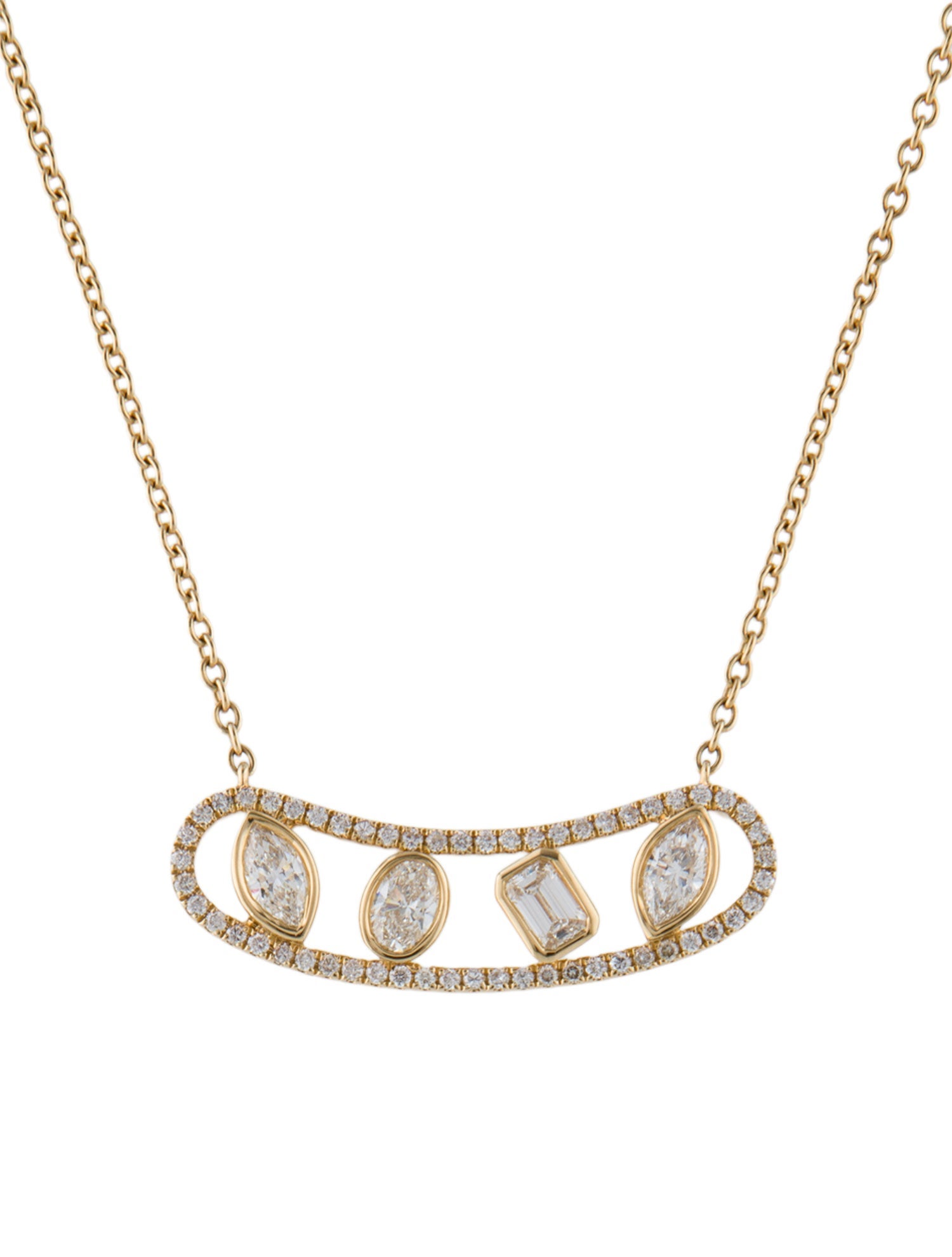 Necklace 18K 1.40ctw Diamond Pendant