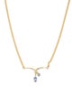 Necklace 14K Sapphire & Diamond Pendant Necklace