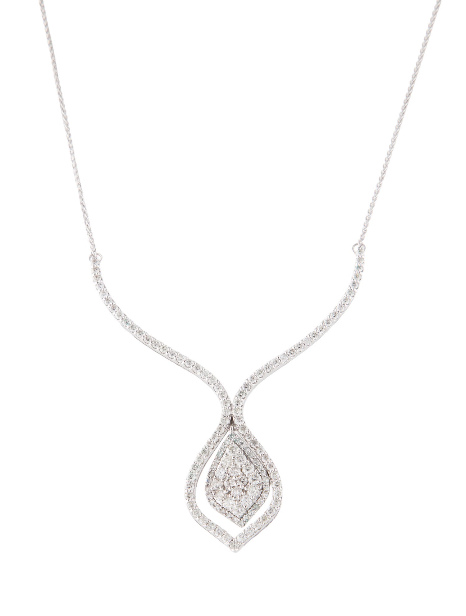 Necklace 14K 1.50ctw Diamond Lavalier Necklace