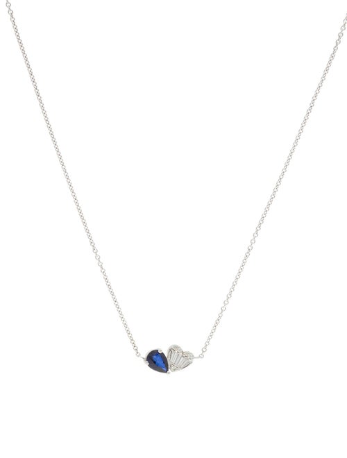Necklace 14K Sapphire & Diamond Toi et Moi Necklace