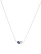 Necklace 14K Sapphire & Diamond Toi et Moi Necklace