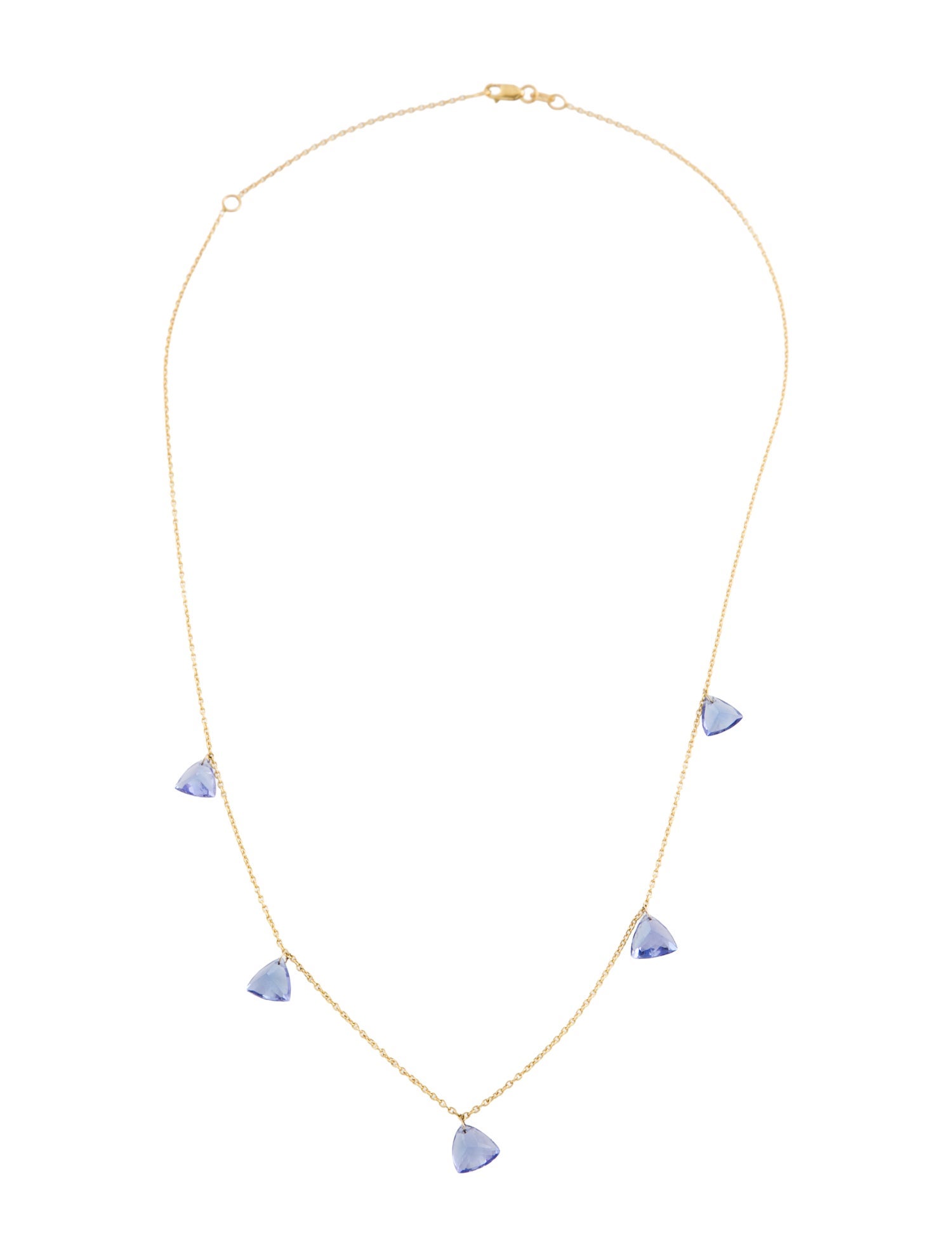 Necklace 14K Tanzanite Station Necklace