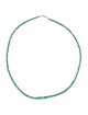 Necklace 18K Emerald Graduated Bead Strand Necklace
