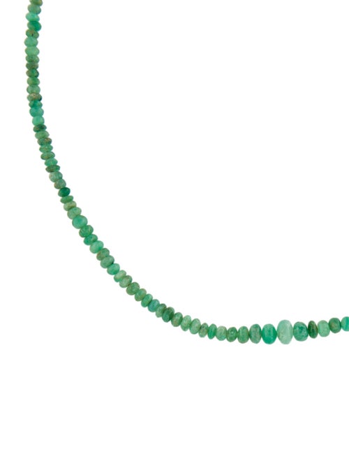 Necklace 18K Emerald Graduated Bead Strand Necklace