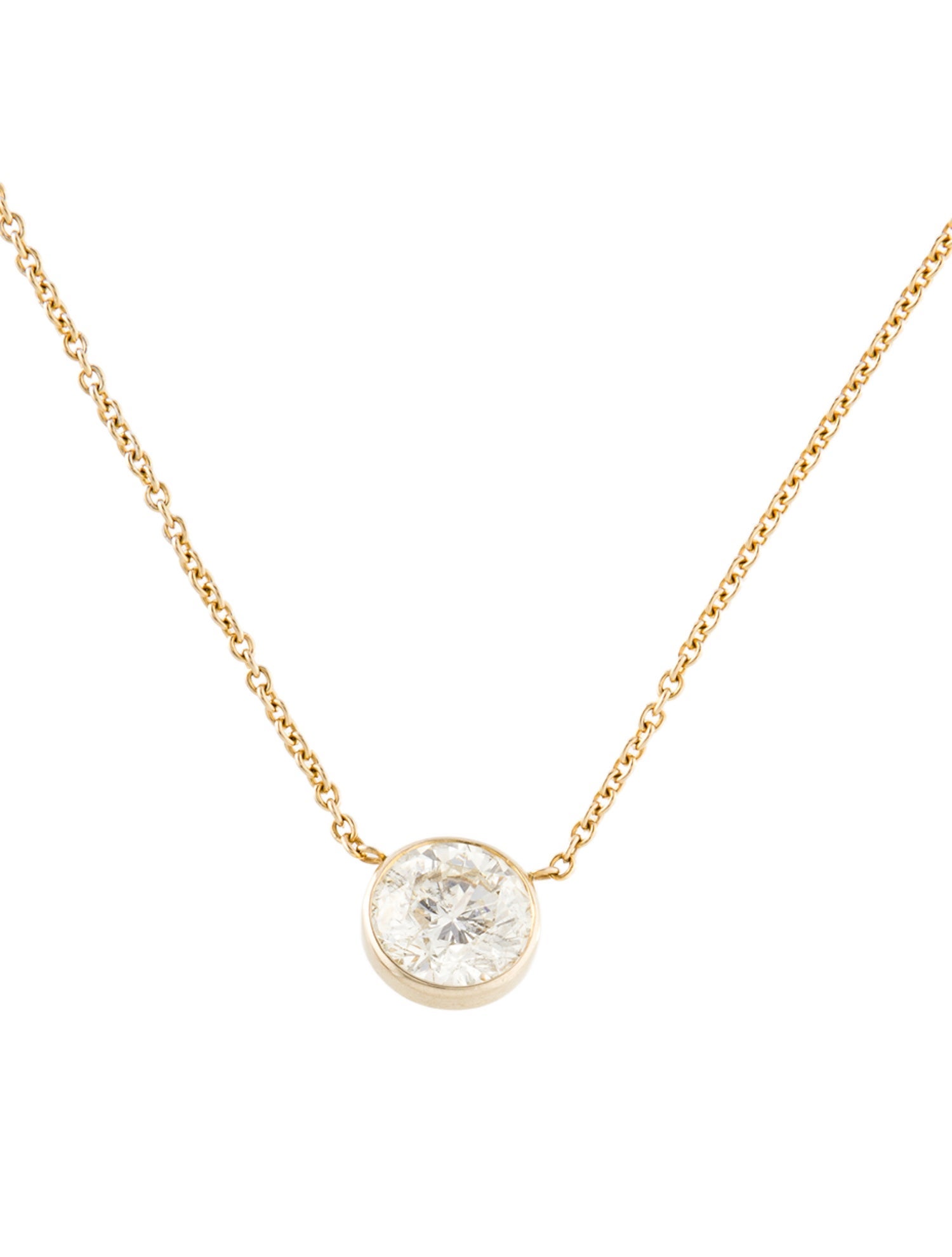 Necklace 2.24ctw Diamond Solitaire Pendant Necklace