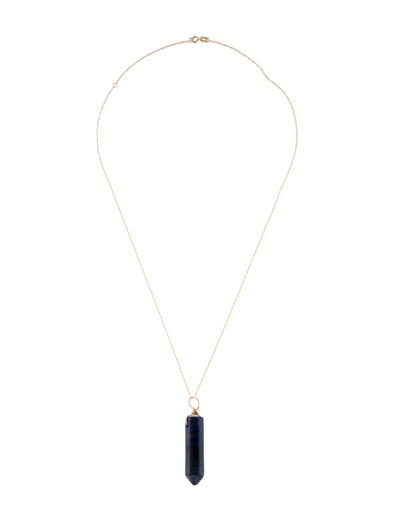 Necklace 14K Lapis Lazuli Pendant Necklace