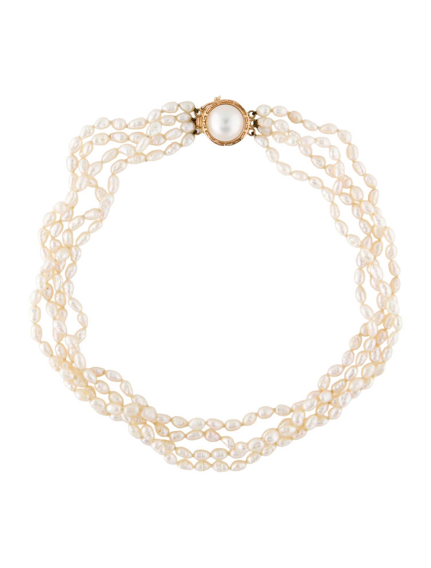 Necklace 14K Pearl Multistrand Necklace
