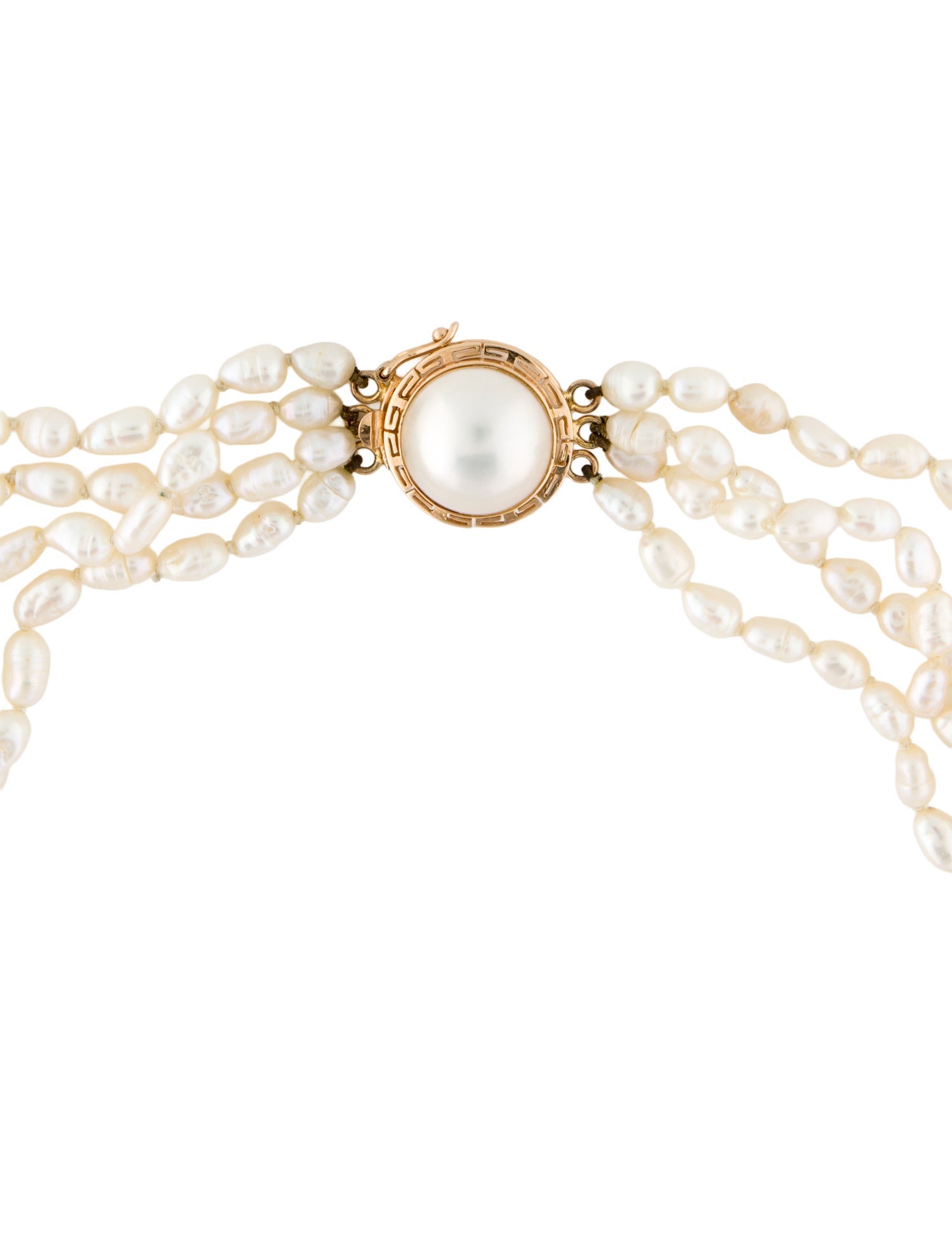 Necklace 14K Pearl Multistrand Necklace