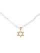 Necklace 14K Topaz Bead Star Of David Pendant Necklace