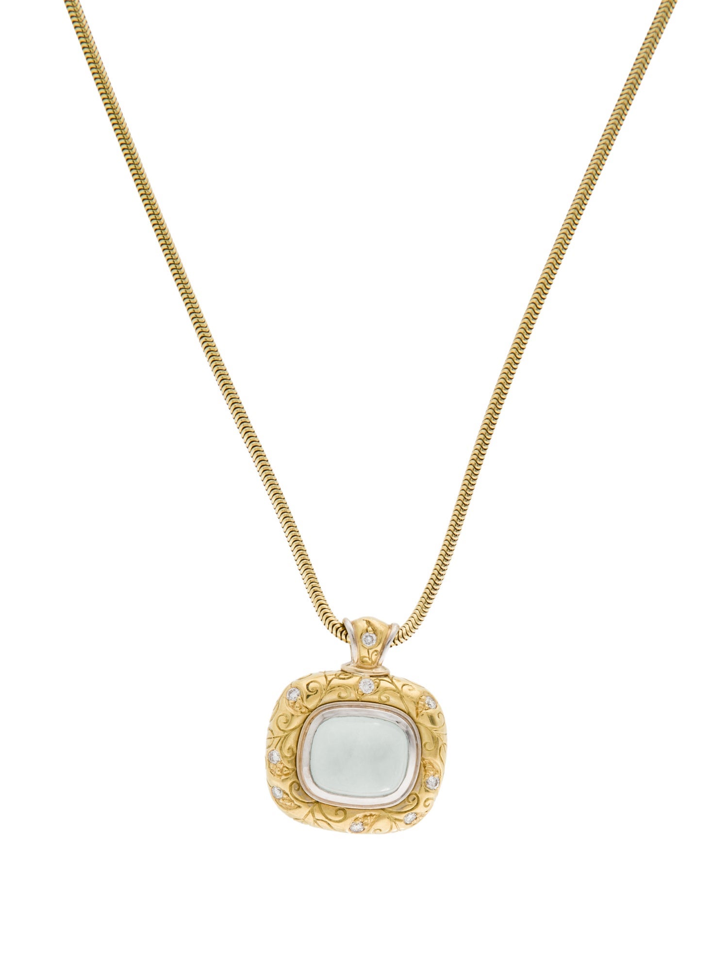 Seidengang 18K Aquamarine & Diamond Pendant Necklace