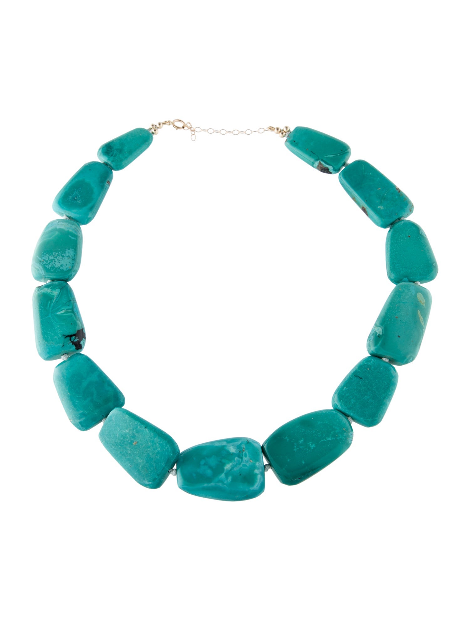 Necklace 14K Turquoise Bead Strand Necklace