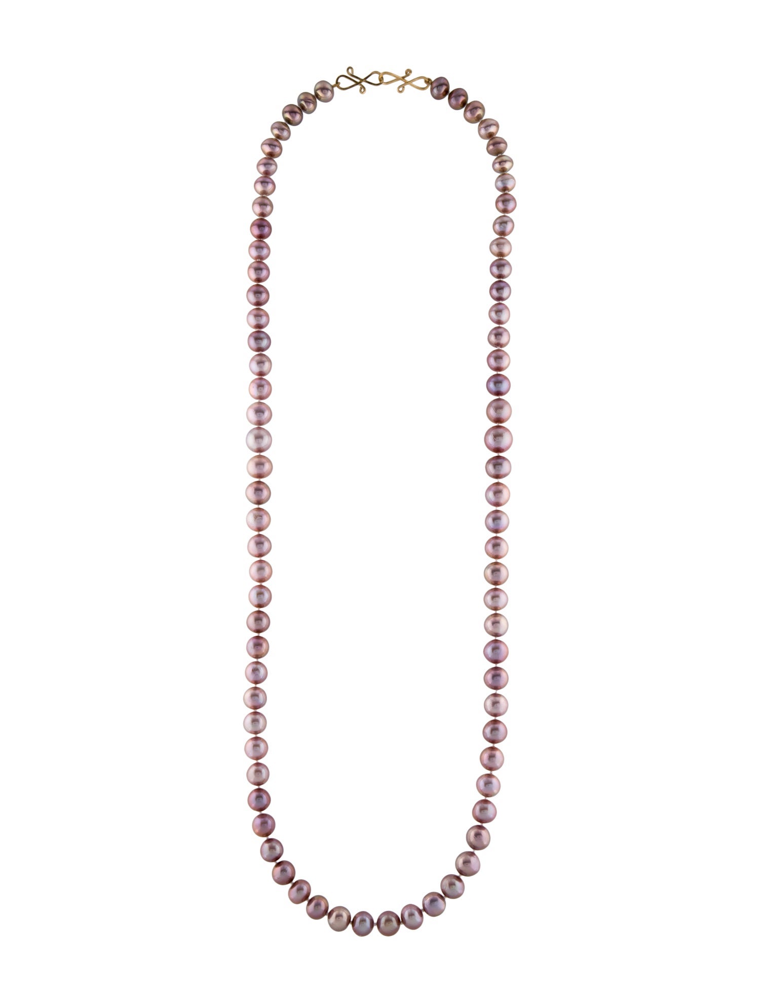 Maja DuBrul 18K Lavender 77 Graduated Pearl Strand Necklace