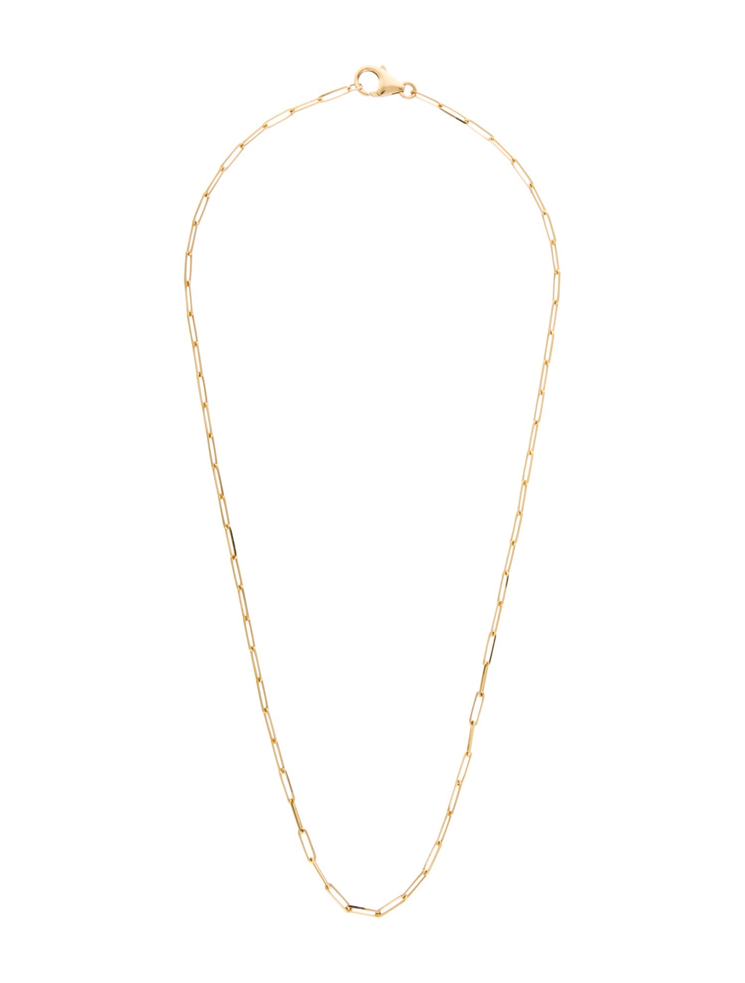 Necklace 18K Paper Clip Chain Necklace