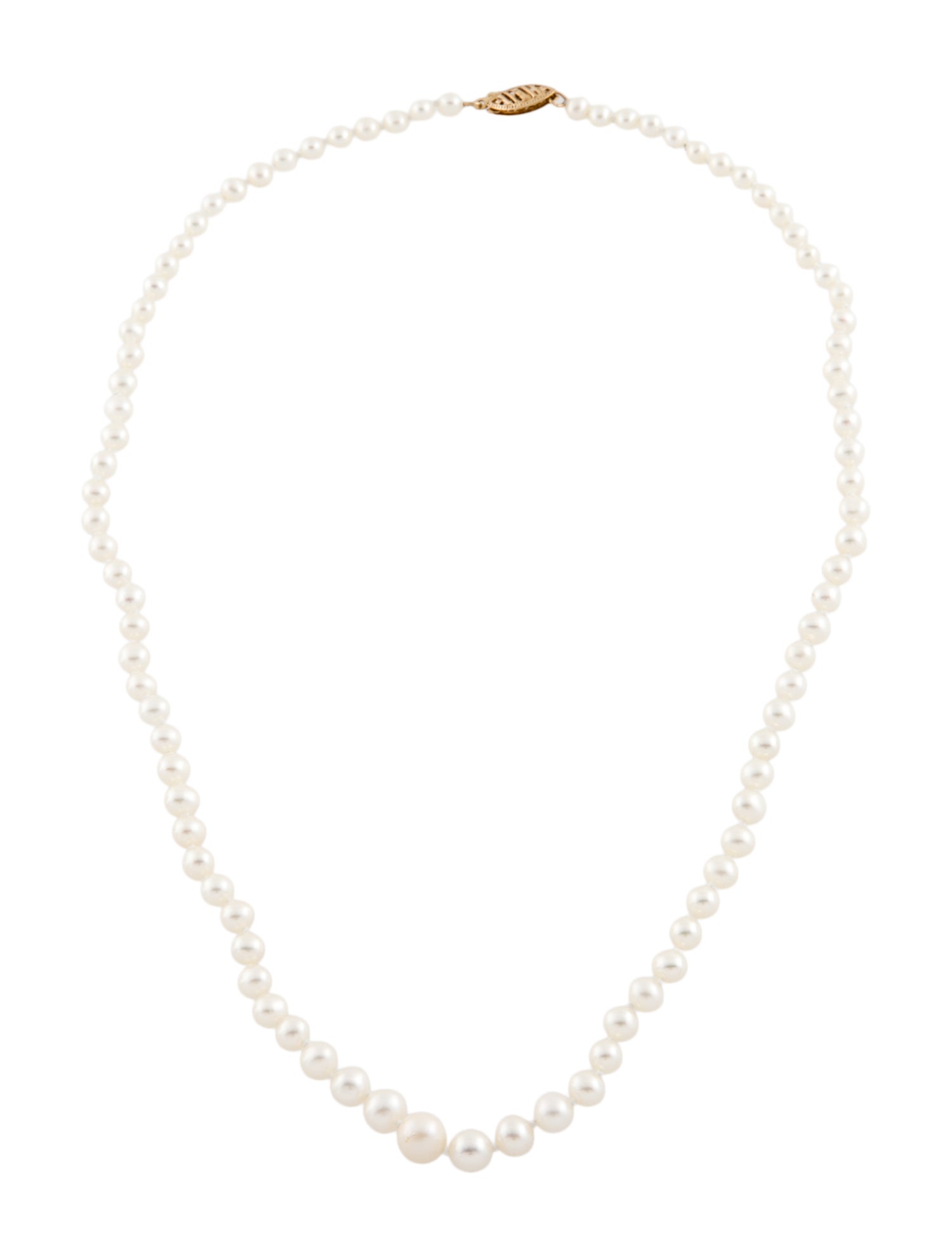 Necklace 14K Graduated Pearl Necklace