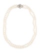 Necklace 14K Pearl & Diamond Double Strand Necklace