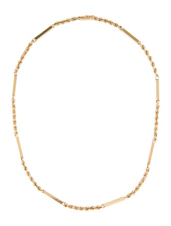 Necklace 14K Fancy Rope Chain Necklace