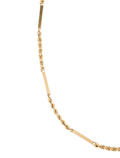 Necklace 14K Fancy Rope Chain Necklace