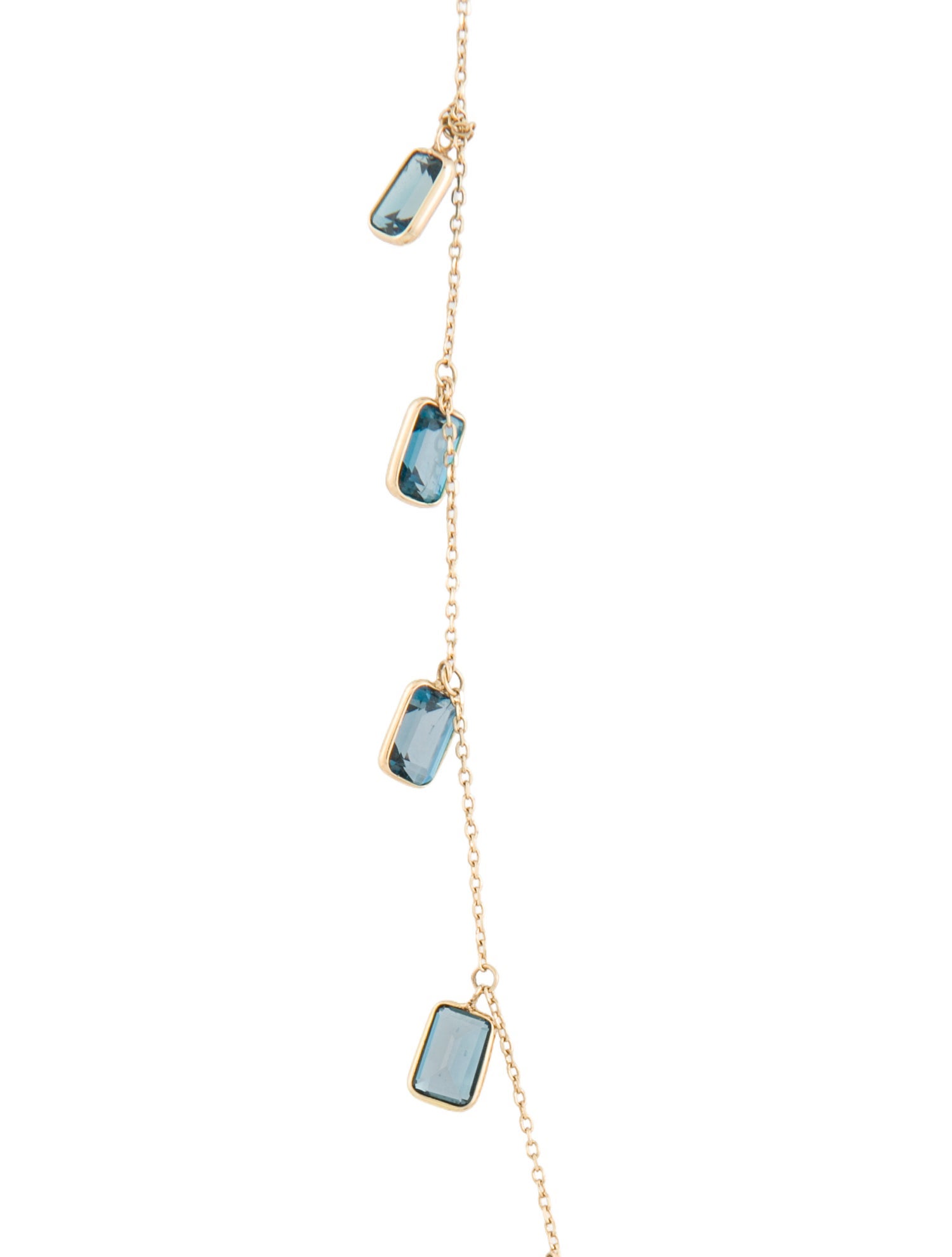 Necklace 18K 6.82ctw Topaz Station Necklace