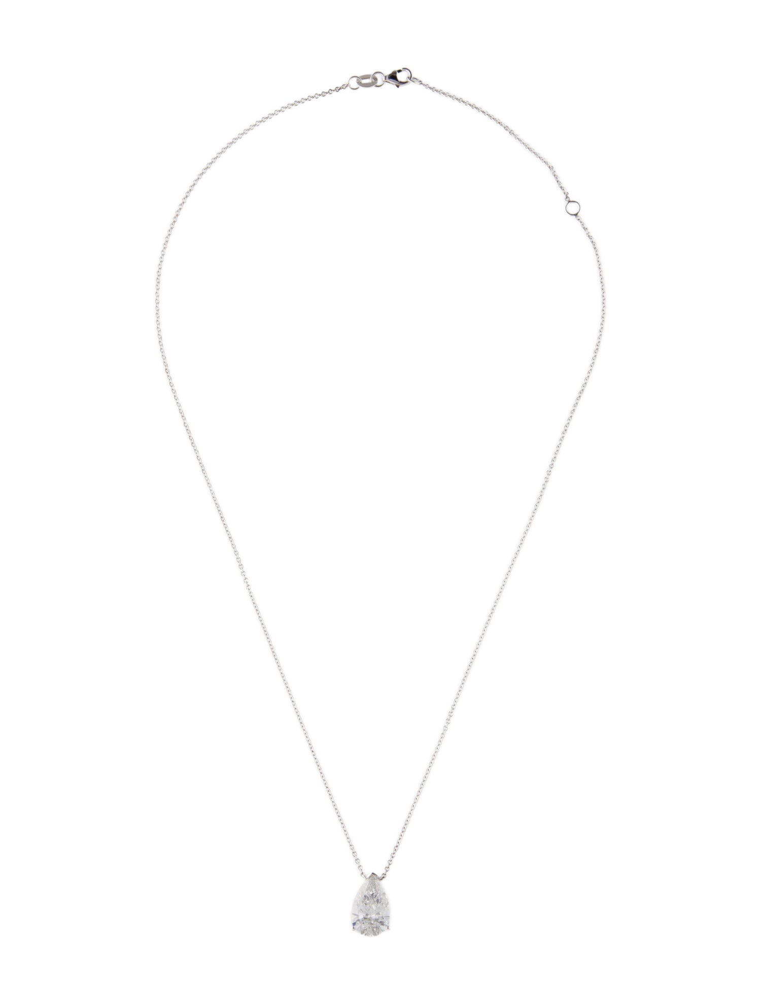 Necklace 14K 3.07ct Lab-Grown Diamond Pendant Necklace