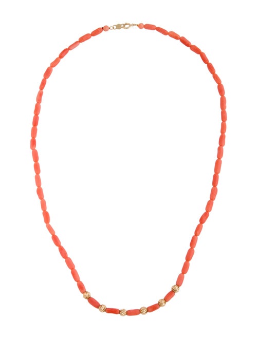 Necklace 14K Coral Bead Necklace