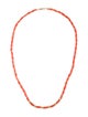 Necklace 14K Coral Bead Necklace
