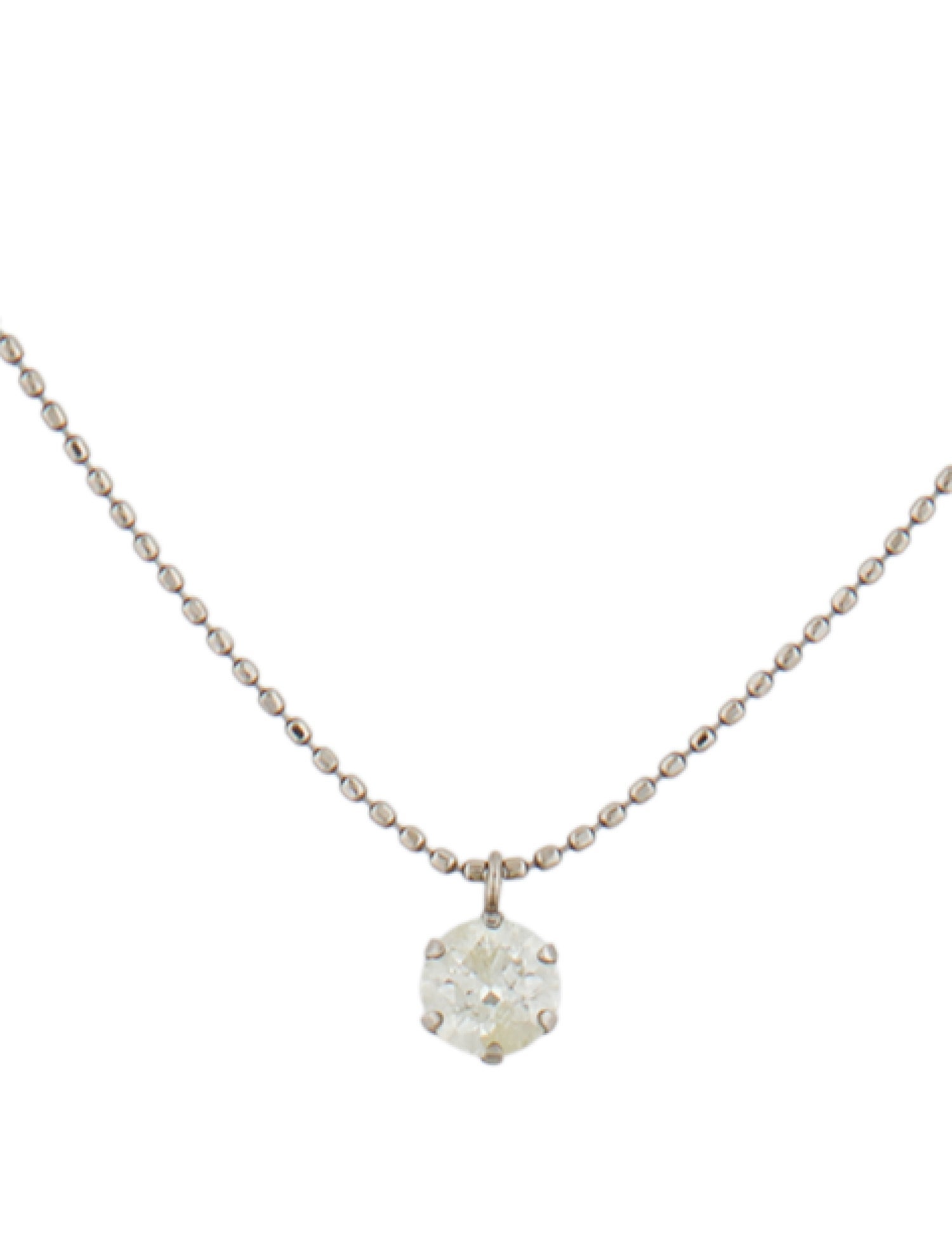 Necklace Platinum Diamond Solitaire Pendant Necklace