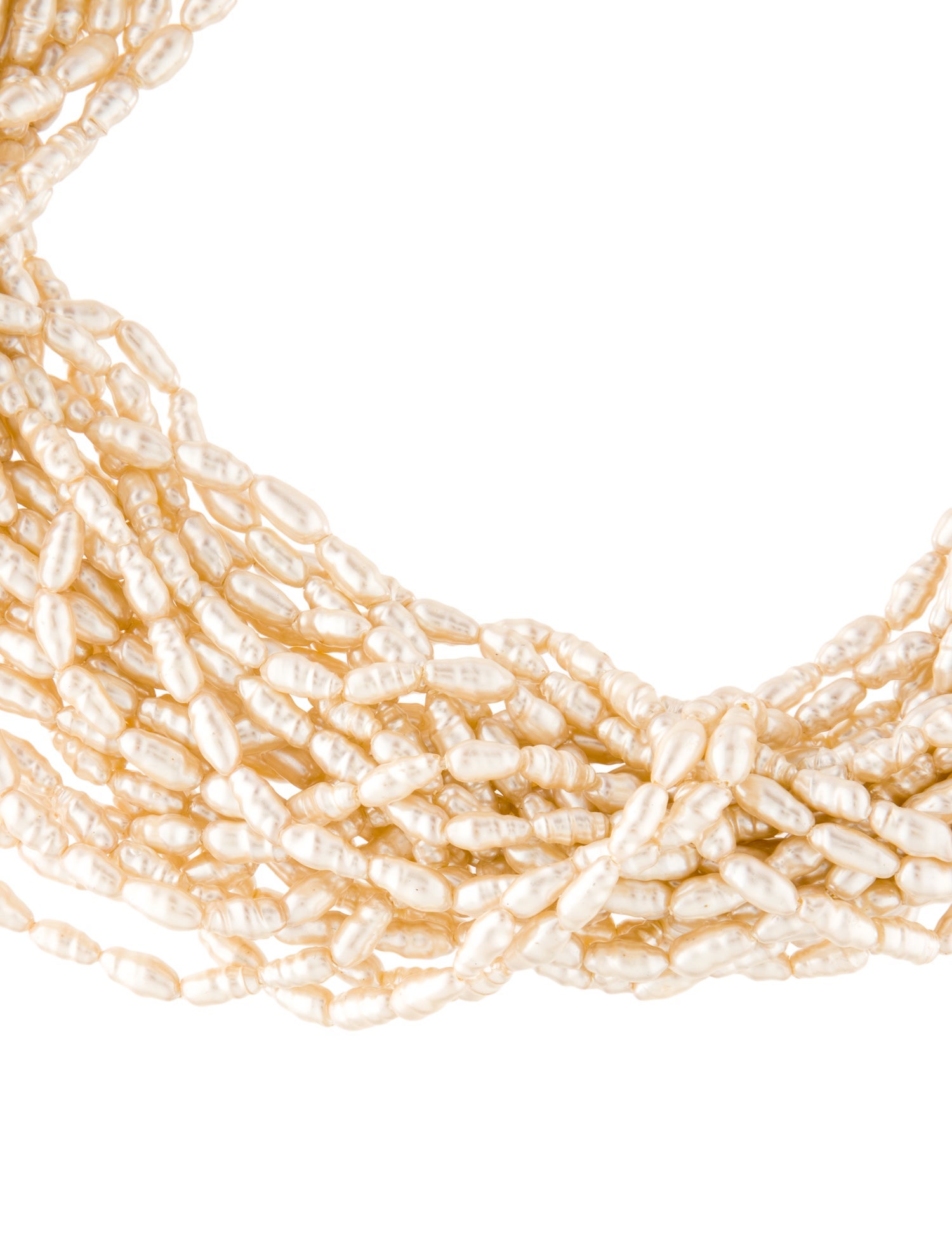 Necklace Faux Pearl & Enamel Multistrand Necklace