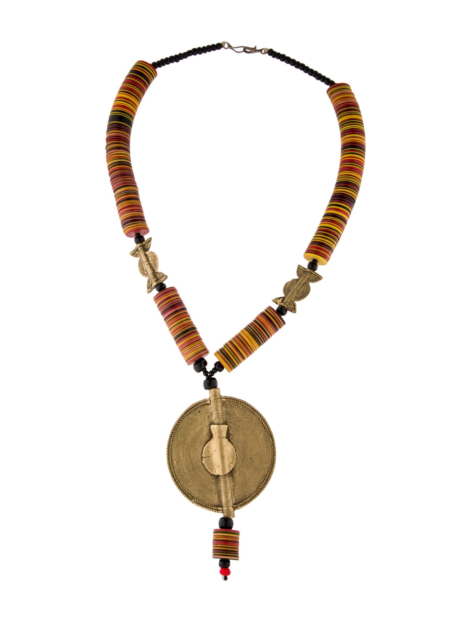 Necklace Bead & Resin Pendant Necklace