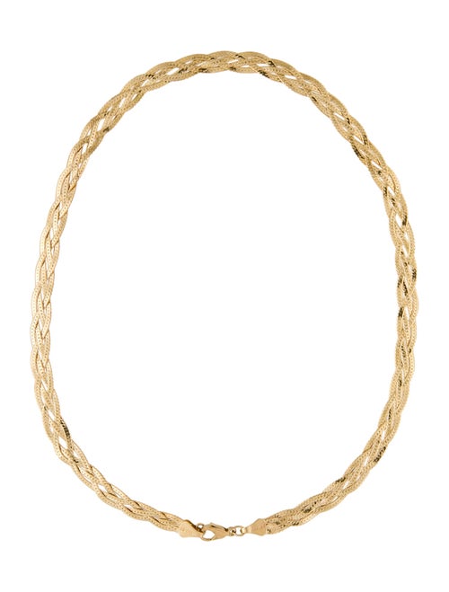 Necklace 14K Woven Link Necklace