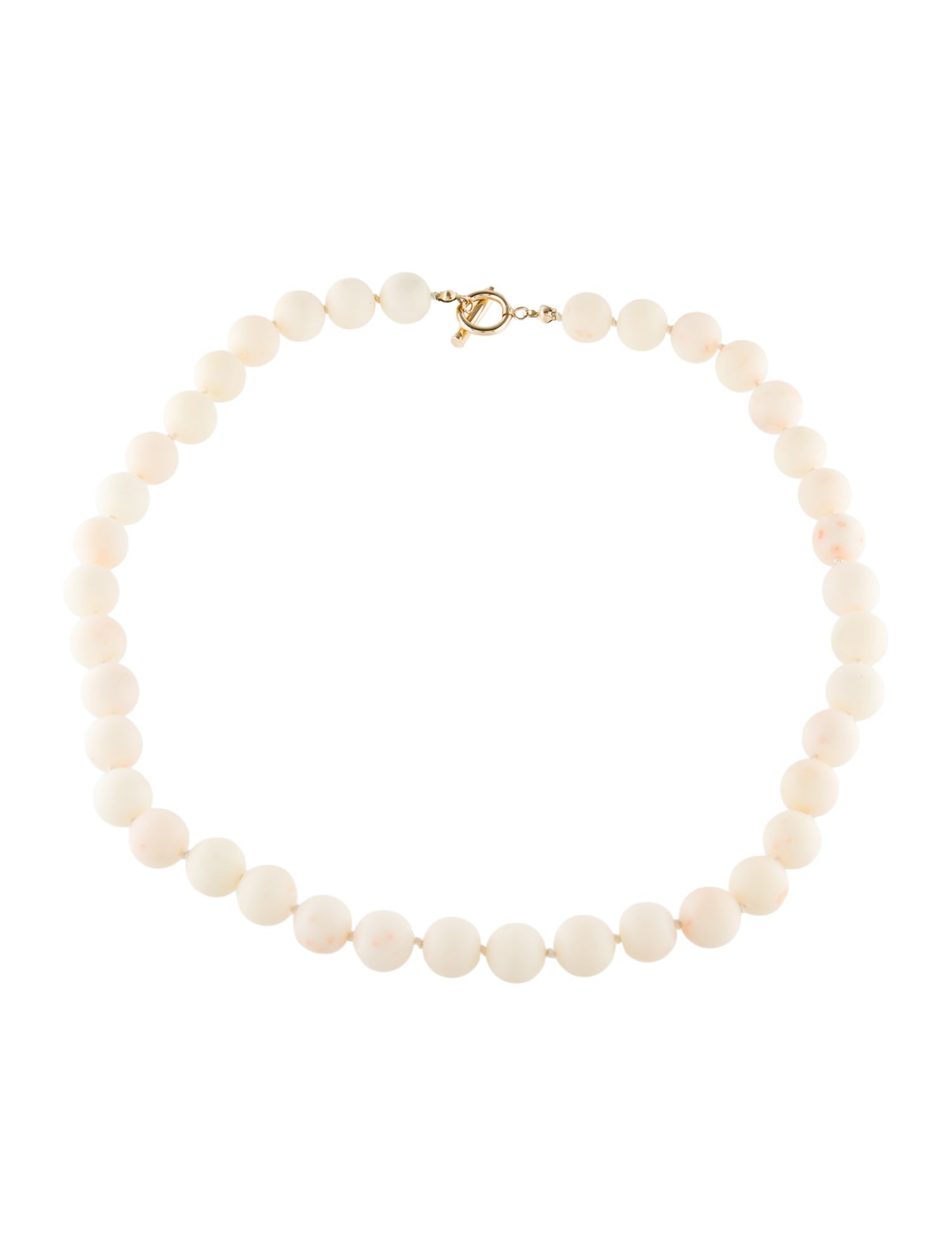 Necklace 14K Coral Bead Strand Necklace