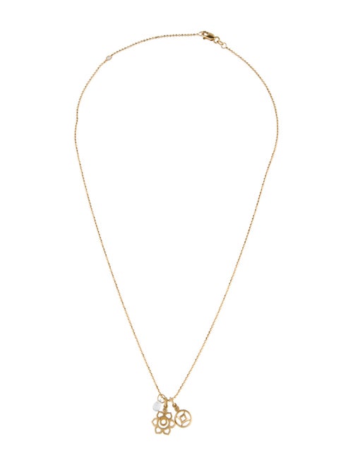 Necklace 18K Sapphire & Diamond Pendant Necklace