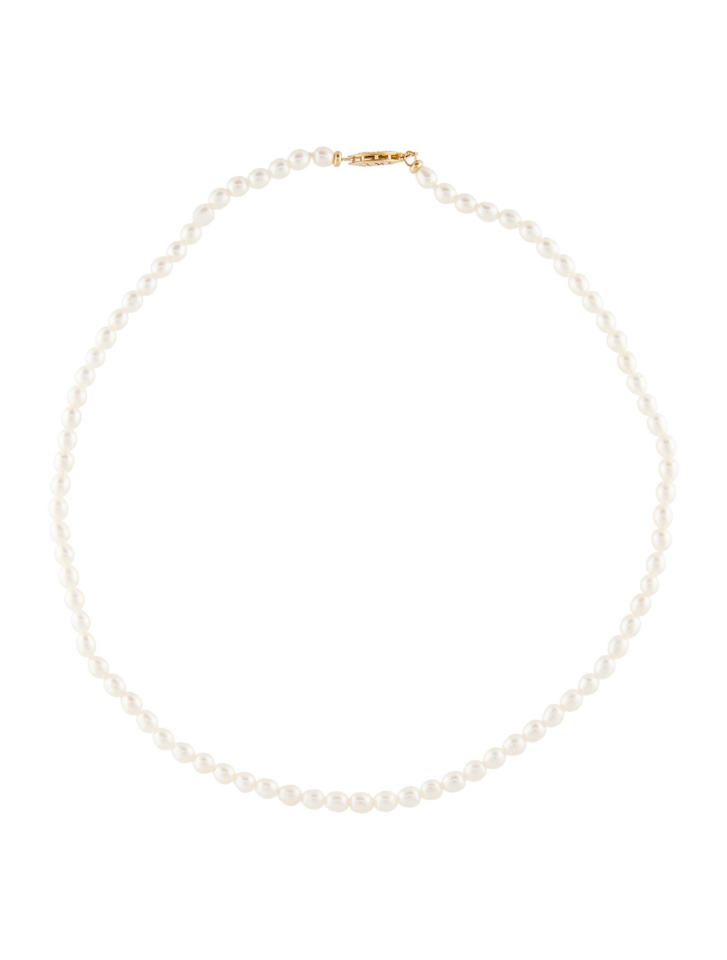 Necklace 14K Pearl Bead Strand Necklace